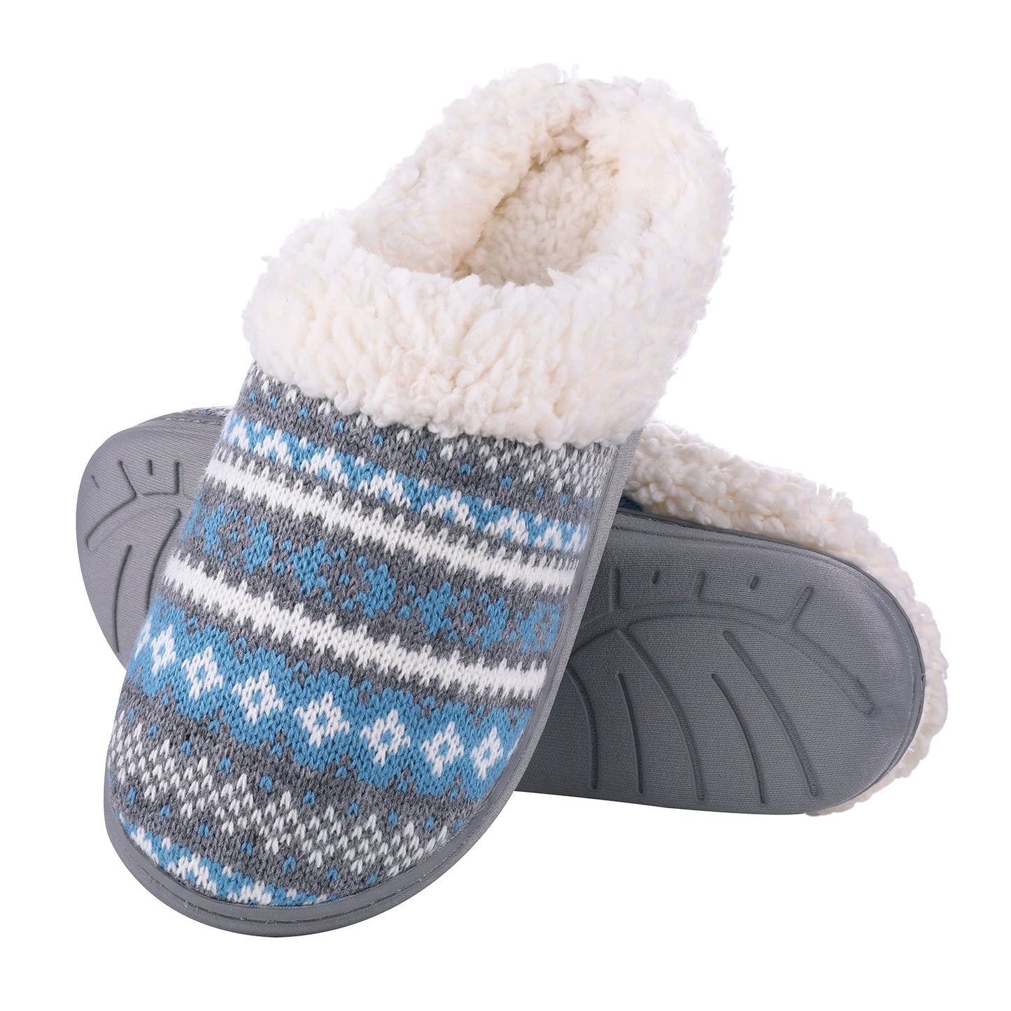 Comwarm Winter Warm Cotton Slippers For Women Men Flats Soft Non-slip Fluffy Shoes Design Slides Couple Indoor House Slippers