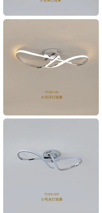 Modern Ceiling Chandelier Gold/Chrome Led Ceiling Lights For Living Bedroom Dimmable Kitchen Dining Room ceiling lamp lustre