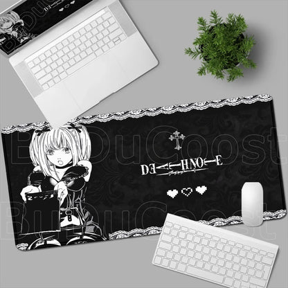 New Misa Amane Light Yagami Desk Mat Death Note Anime Mousepad Computer Gamers Lock Edge Mouse Pad Gaming E-sports Keyboard Pads