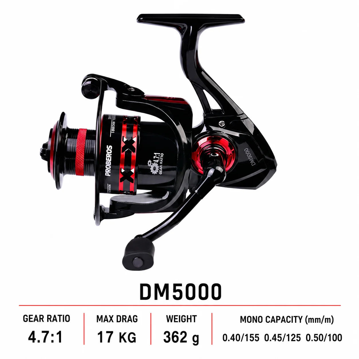1000-8000 Full Metal Spinning Fishing Reel 4.7:1-5.2:1 23KG Max Drag Long Cast Carp Sea Fishing Wheel Accessories