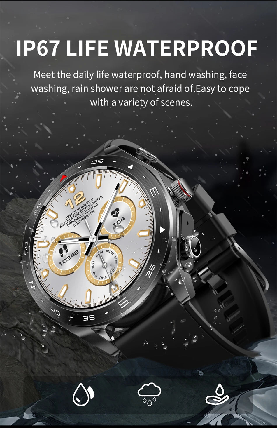 LIGE With Earbuds Bluetooth Headset Smartwatch Women Speaker Tracker Music Sport Watch Men Waterproof Smart Watch AMOLED Screen