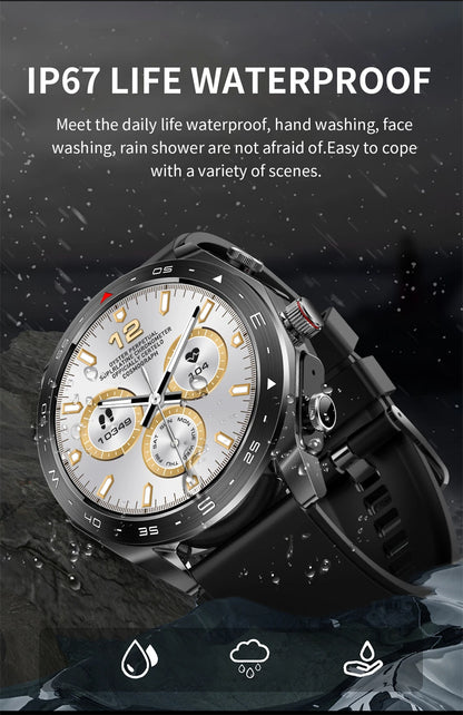 LIGE With Earbuds Bluetooth Headset Smartwatch Women Speaker Tracker Music Sport Watch Men Waterproof Smart Watch AMOLED Screen