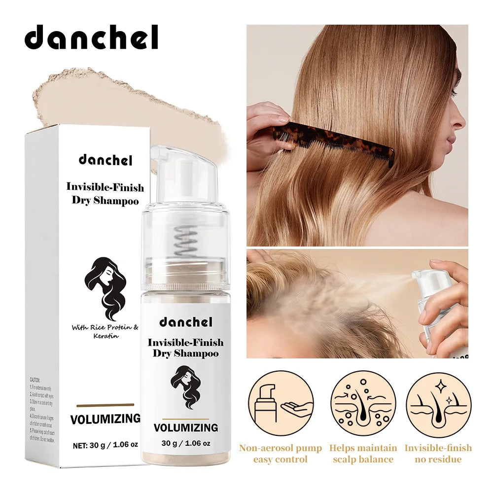 Dry Shampoo Powder Instant Oil Absorbing Refreshing Air-Feeling Grease Hair Styling Powder Travel Portable for Women Men