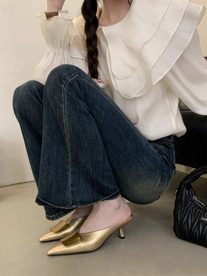 Luxury Womens Shoes High Heels Mules Shoes Pointed Toe Heeled Sandals for Women Elegant Party Slides 2025 Designer Shoes Zaoatos