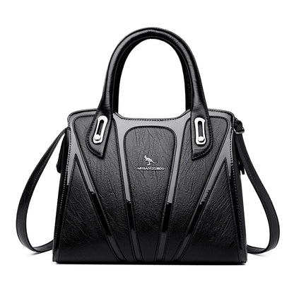 3 Layers Large Capacity Designer Women Top-Handle Bags Shoulder Crossbody Bags for Women Luxury Patent Leather Casual Tote Bag