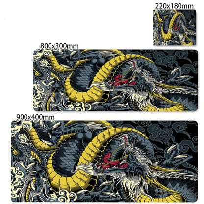 Black and White Dragon Mouse Pad Large Gaming Mousepads Computer Mousepad Mouse Mat 90x40cm Desk Pads For PC Keyboard Mats Table