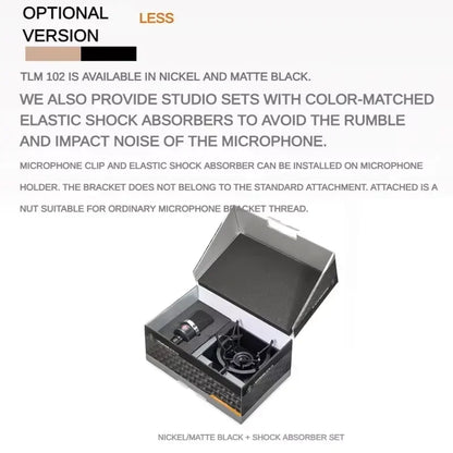 Original Brand TLM102 Professional Condenser Microphone Recording Live Singing Microphone Equipment Karaoke TLM 102 Mic