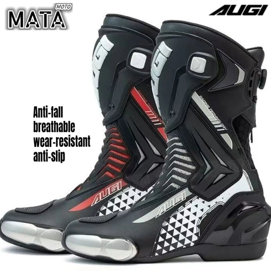 Hot Motorcycle Boots Racing Speed Motorbike Shoes Moto Boot Dirt Bike Cycling Sports Long-distance Cycling Anti-fall Shoes Botas