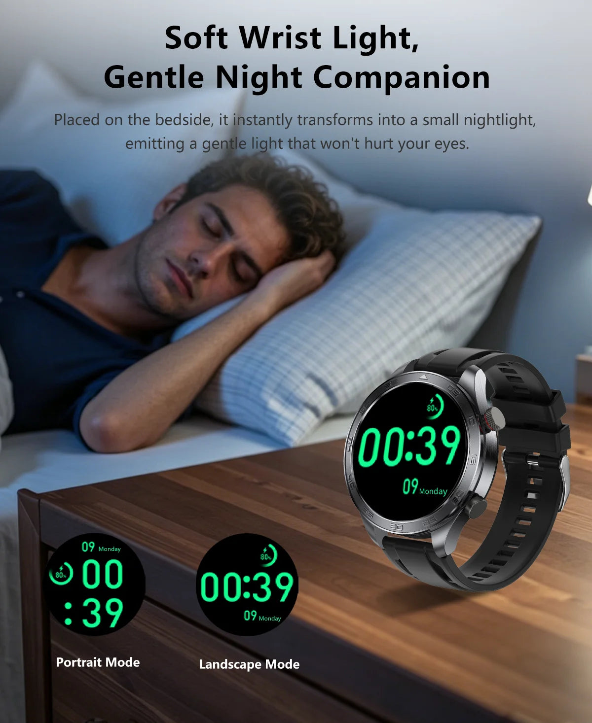 2026 new business men's smart watch 1000 mAh battery with compass altitude pressure IPX8 waterproof call sports health watch