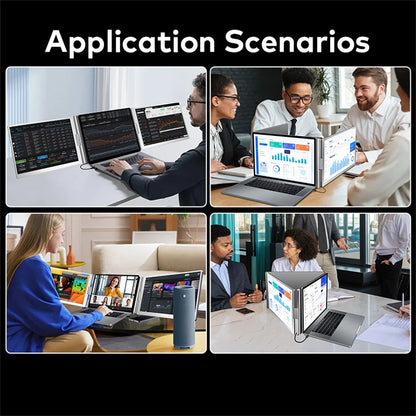 Dual Screen Display Extended Portable Monitor FHD Notebook Sub Screen Triple Screen Extender Compatible with All PC Rospider