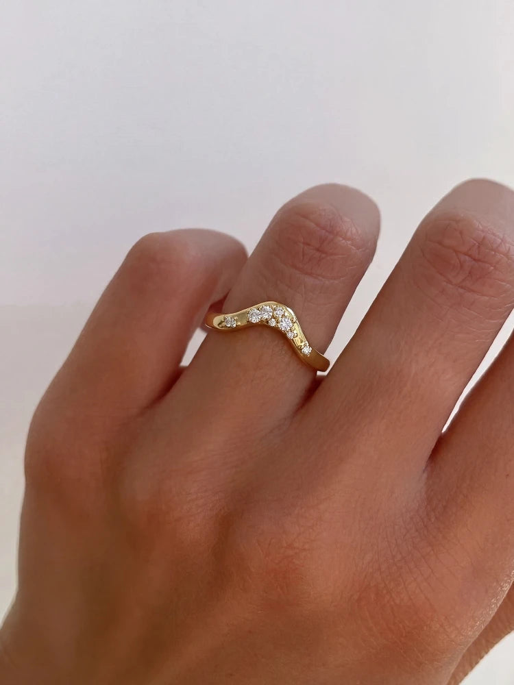 925 Sterling Silver Simple Fashion Water Drop Zircon Ring For Women Engagement Wedding Luxury High Quality Fine Jewelry