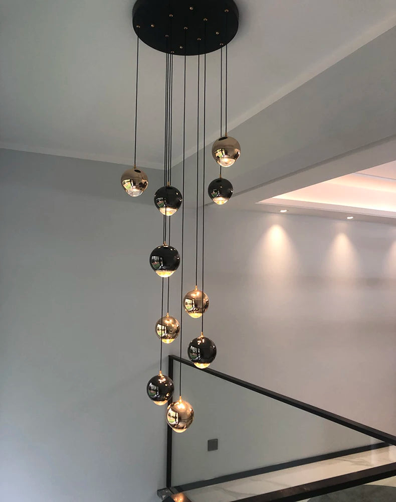 Modern Crystal stair chandelier lights indoor lighting Ceiling lamp hanging light led Chandeliers for living room indoor lightin