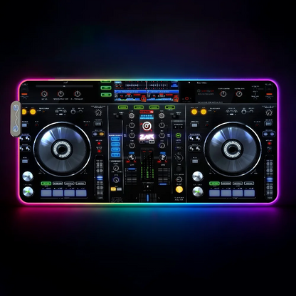 Music Pioneer DJ  Mouse Pad Waterproof RGB LED Light Colorful Game Keyboard Non-slip Cover Desk-mat Surface
