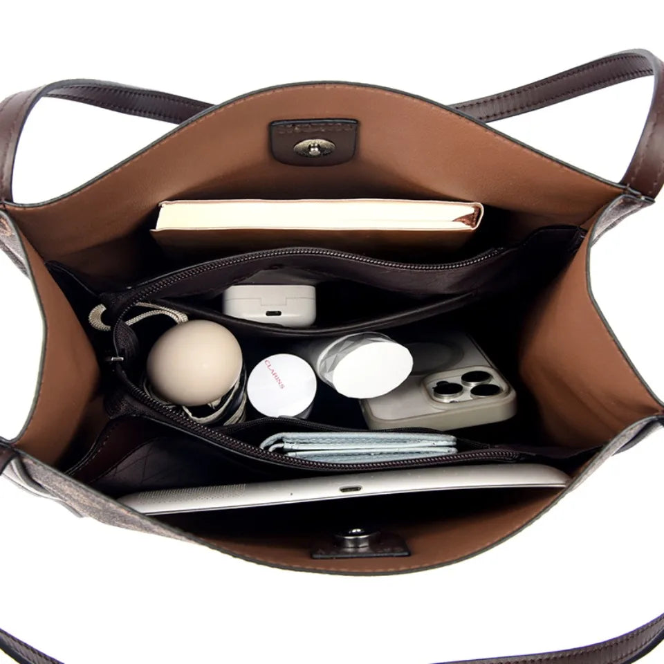 Genuine Brand High Quality Leather Casual Tote Luxury Handbags Women Bags Designer Shoulder Top-handle Bags for Women Sac A Main