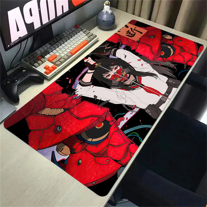 Japanese Girls Samurai Mouse Mat XL Aesthetics Mouse Pad Gaming Laptop Table Mat Office accessories Pc Cabinet Non-slip Carpet