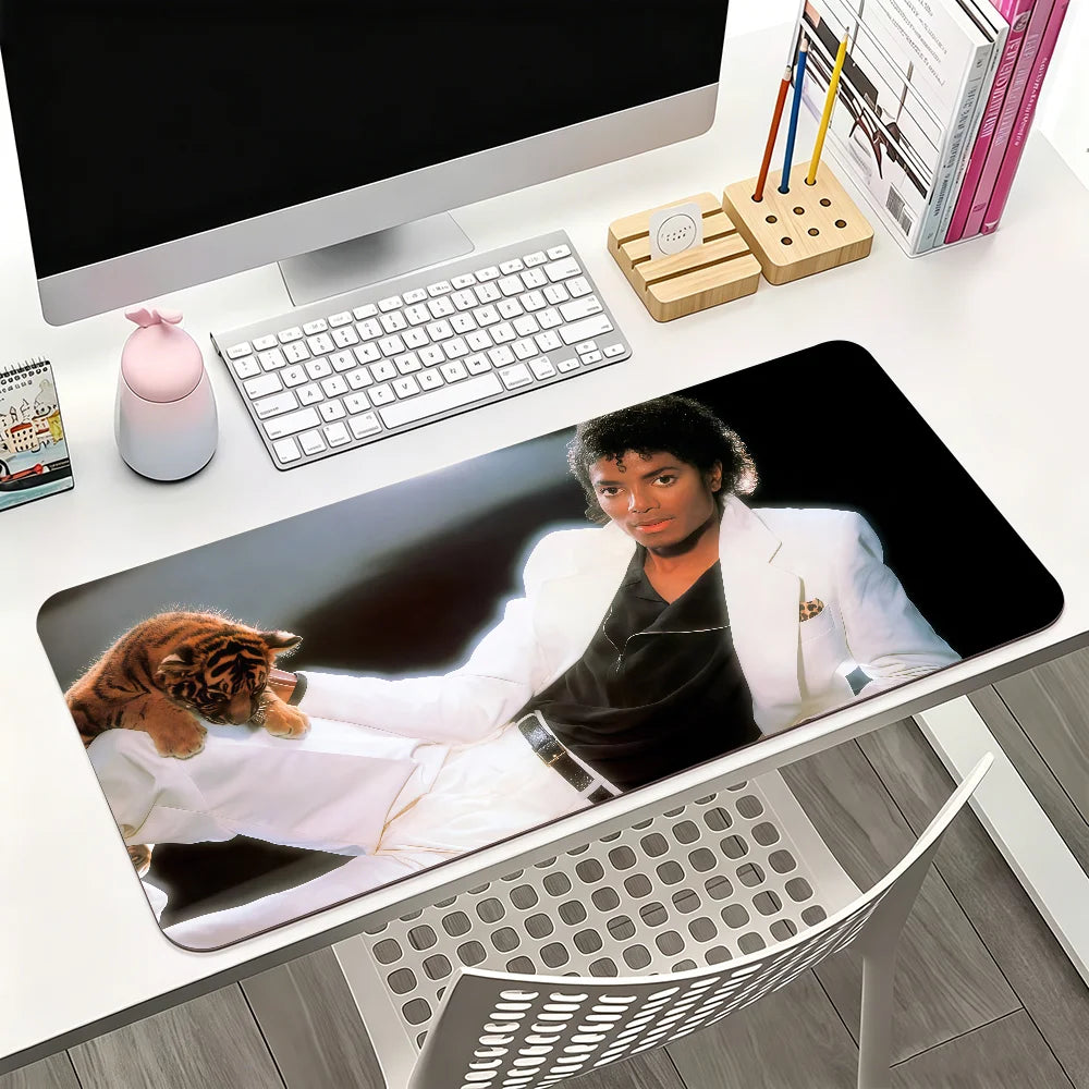 American singer M-Michael J-Jackson Mouse Pad Square Office Gaming Desk Mat Waterproof Non-Slip Rubber Decorative