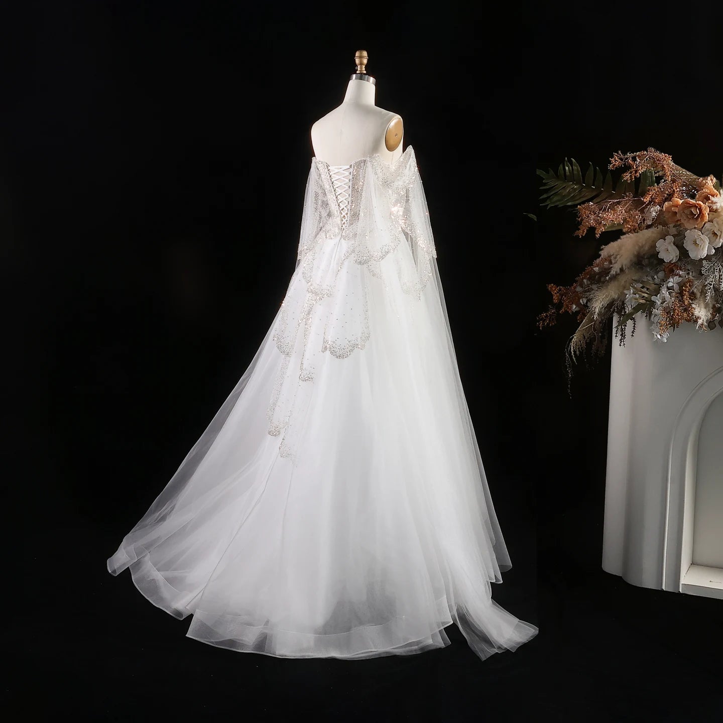 Sharon Said Elegant Off Shoulder Sage Green Evening Dress with Cape Sleeves Sweetheart Luxury for Weddig Party SS215 Customized