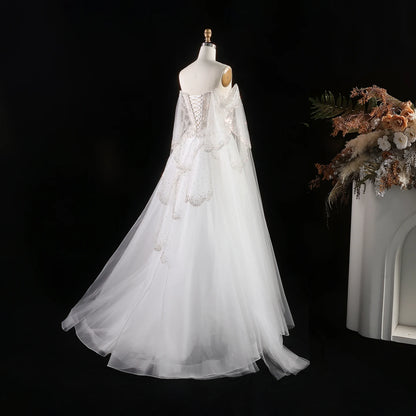 Sharon Said Elegant Off Shoulder Sage Green Evening Dress with Cape Sleeves Sweetheart Luxury for Weddig Party SS215 Customized