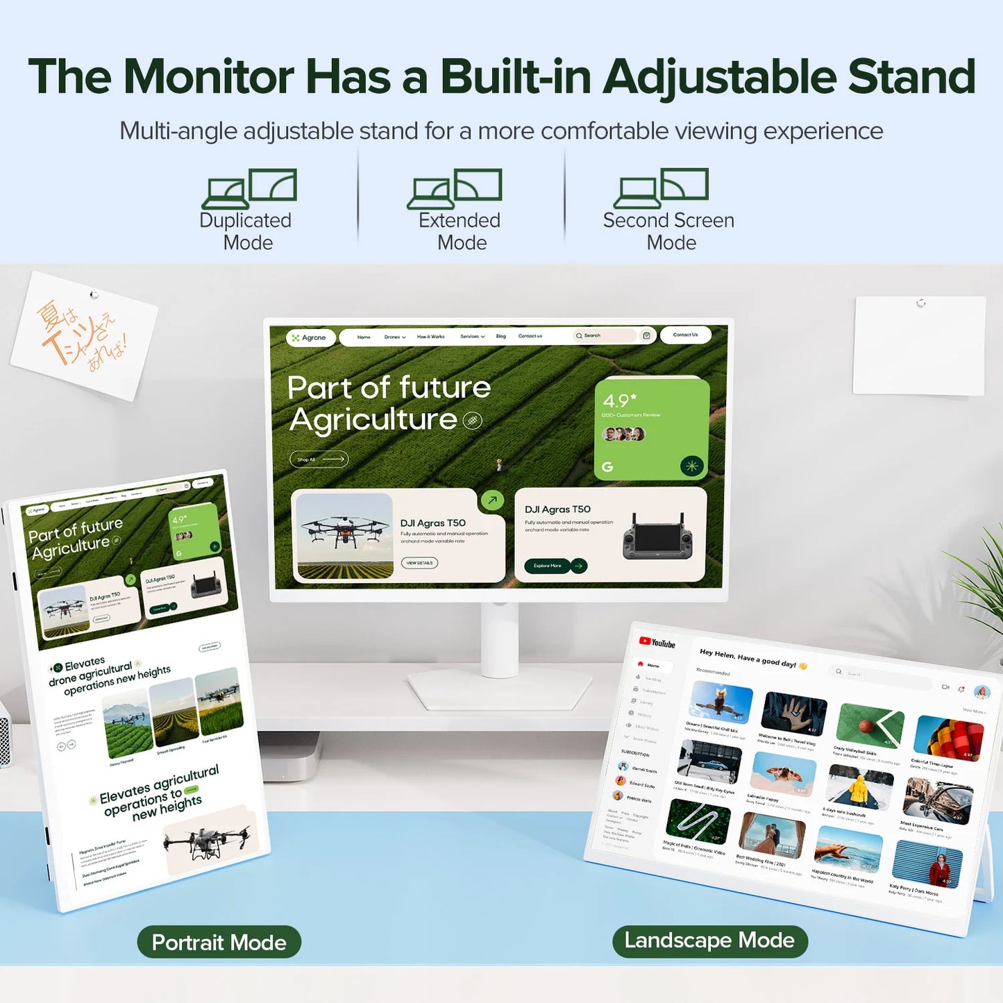 UPERFECT 15.6inch 60Hz 1920*1080 Portable Monitor 60Hz Back Stand For Laptop XBox PS4 / 5 Switch TV Box Cell Phone PC Mac iPhone