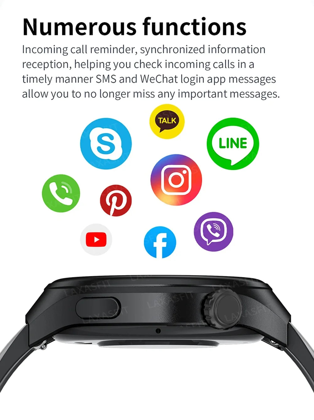 LAXASFIT 2026 New Smartwatch 1.52-inch HD Display Wireless Charging Bluetooth Calling Men's Sports Smart Watch
