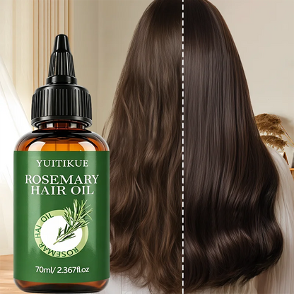 Rosemary Hair Oil, Deeply Nourishes & Hydrates Dry Hair, Tames Frizz for Silky Smoothness and All-Day Glossy Shine