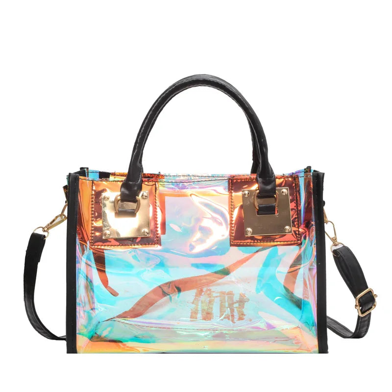 Fashionable Plastic Dazzling Colors Casual Crossbody Bags for Women Ladies Luxury Designer Tote Handbags Travel Shoulder Bag Sac