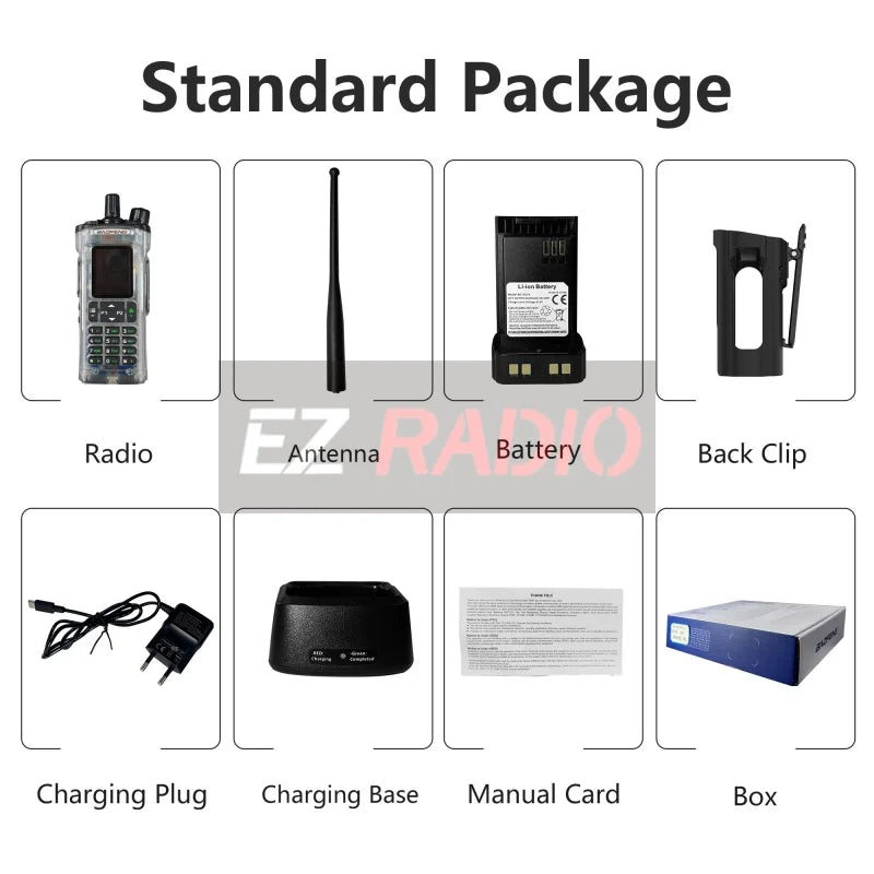 Transparent Baofeng Radio DM 32UV DMR Digital Wireless Walkie Talkie With AES256 Encryption For Long Range Secure Contact skiing