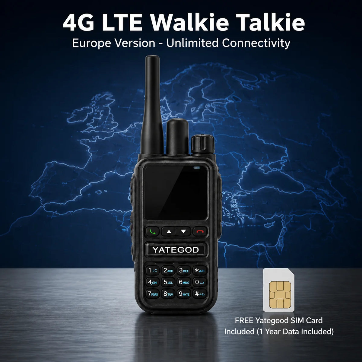 GM10 POC 4G Network GPS 100KM Dual-Mode Walkie-Talkie Global Intercom 5000KM Radio
