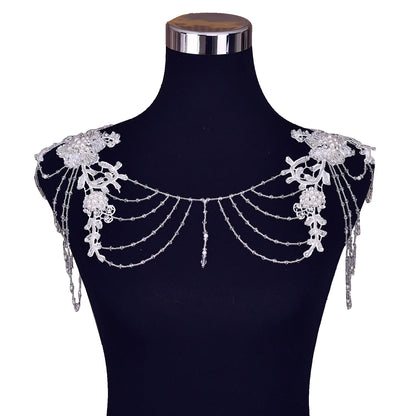 Bridal Jewelry Diamond Shoulder Chain Crystal Necklace Bolero Bridal Covered Body Chain Wedding Accessories Women Shrugs SG10