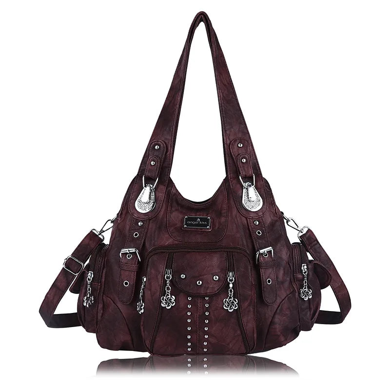 Fashion Handbags Women Shoulder Bags PU Leather Handbag Female Satchel Big-capacity Shoulder Purse Bag Bolsa Feminina