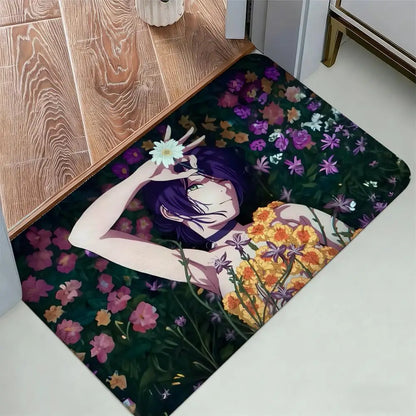 C-Chainsaw Man Floor Mat Cozy Flannel Soft Thick Non-Slip Mat for Living Room Bedroom Kitchen Decor Rugs