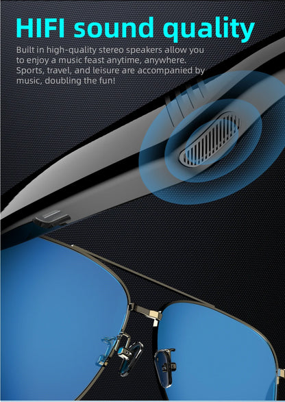 Smart Wireless Bluetooth Glasses Fashion Anti-Blue Light Glasses Multi-functional Music Playback Phone Answering Touch Operation