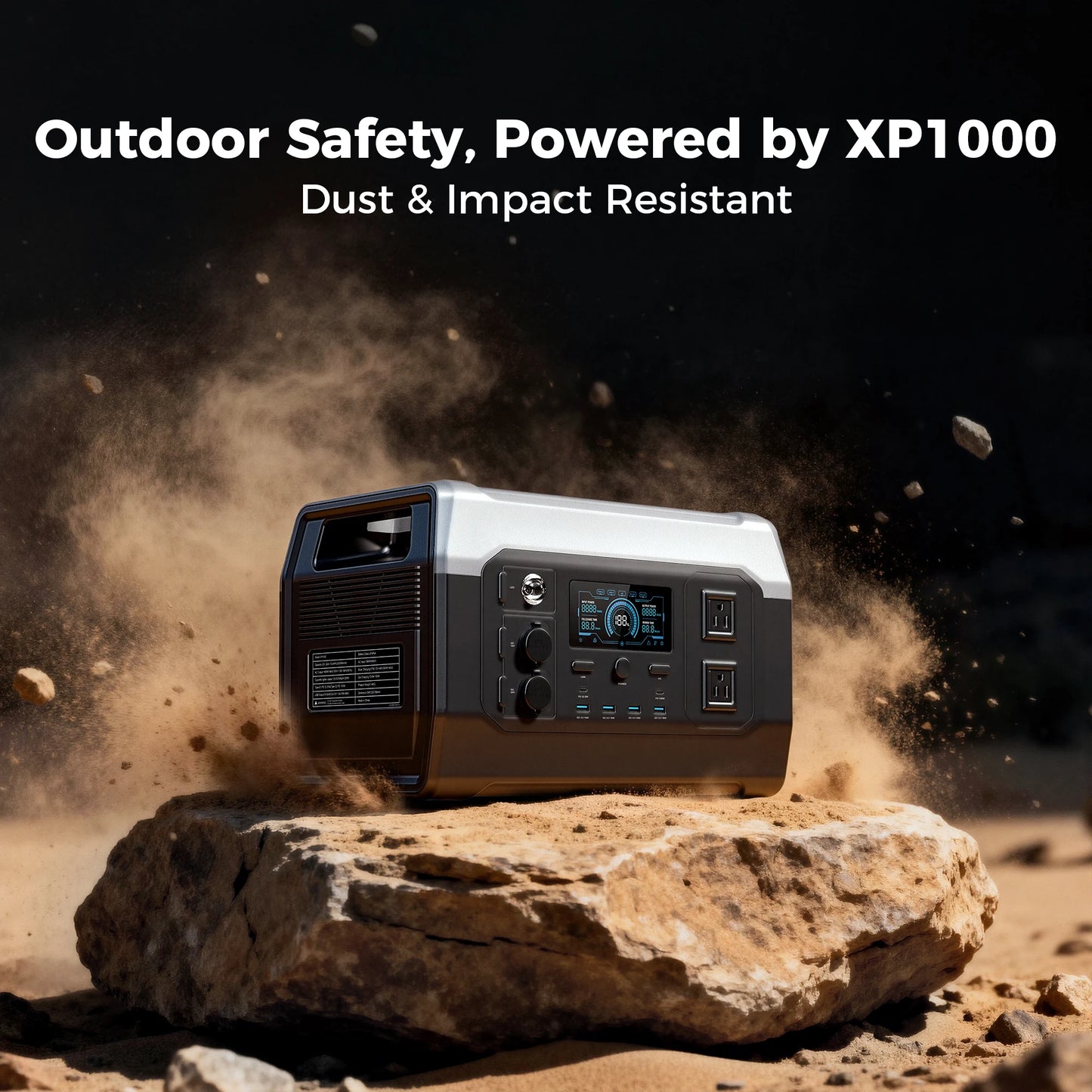 CTOLITY XP1000 1800W Portable Power Station 1024Wh 320000mAh LiFePO4 Battery with 400W Foldable Solar Panel Solar Generator for RV Off-Grid Outdoor Camping Emergency Power Supply