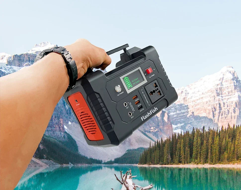 For E200 Portable Power Station Battery Supply Solar Charge Solar Generator AC DC Outdoor Camera Drone Power 200W 151WH