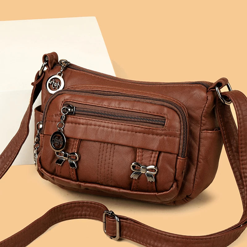 Women Bag High Quality Woman's Soft PU Leather Shoulder Bags Multi-Layer Classic Crossbody Bag Luxury Designer Handbag and Purse