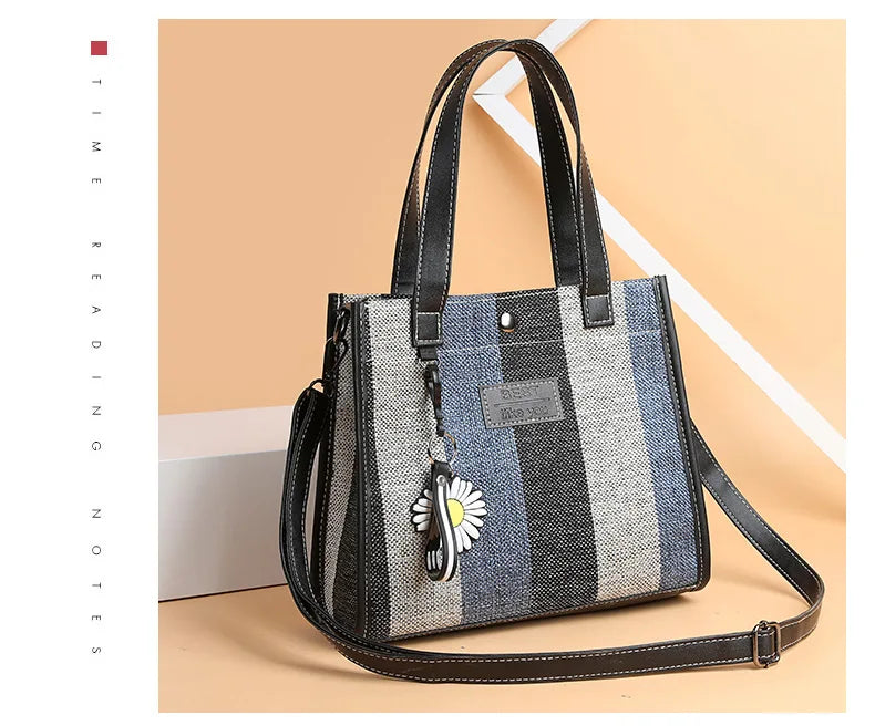 Fashion Messenger Bags For Women Shoulder Ladies Designer Handbag Solid Large Capacity Casual Canvas Shoulder Female Bag