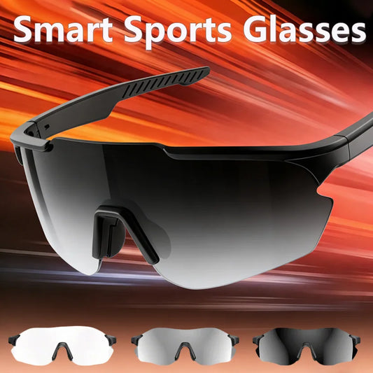Smart Glasses Lightweight Auto-Tinting AI Glasses with Real-Time Simultaneous Translation Earbuds 2-in-1 Sunglasses
