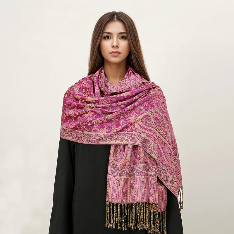 2024 Luxury Brand Cashmere Women Scarf Printed Winter Warm Shawl and Wraps Pashmina Bandana Long Jacquard Paisley Female Foulard