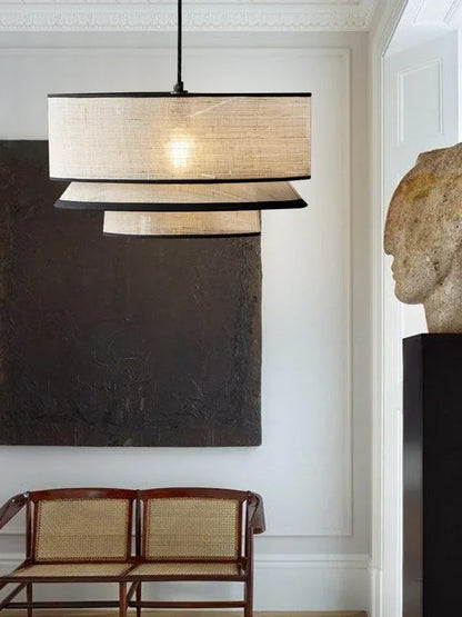 Fabric Ceiling Pendant Lamps Living Room Restaurant  Bedroom Kitchen Chandelier Home Decor Lustre Hanging Lights