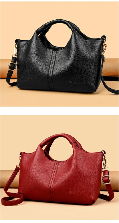 Authentic Leather Tote Bag Luxury Large Capacity Women's Single Shoulder Diagonal Crossbody Bags Fashion Simple Female Handbag