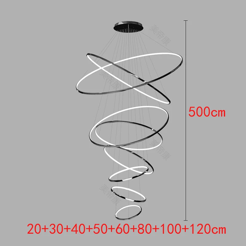 Nordic home decoration, stair chandelier, living room and dining room Pendant lights, ceiling light, indoor lighting