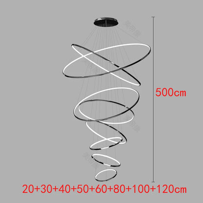 Nordic home decoration, stair chandelier, living room and dining room Pendant lights, ceiling light, indoor lighting