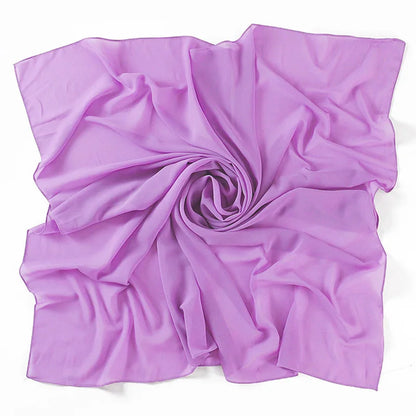 90*90CM Headwrap Heavy Chiffon Square Scarf Muslim Hijabs Women Underscarf Fashion Casual Plain Color Hijab