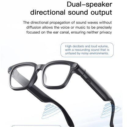2026 New Smart Glasses 800W HD Camera Video Record AI Assistant Touch Control Translation HD Audio 300mAh Battery Smart Glasses