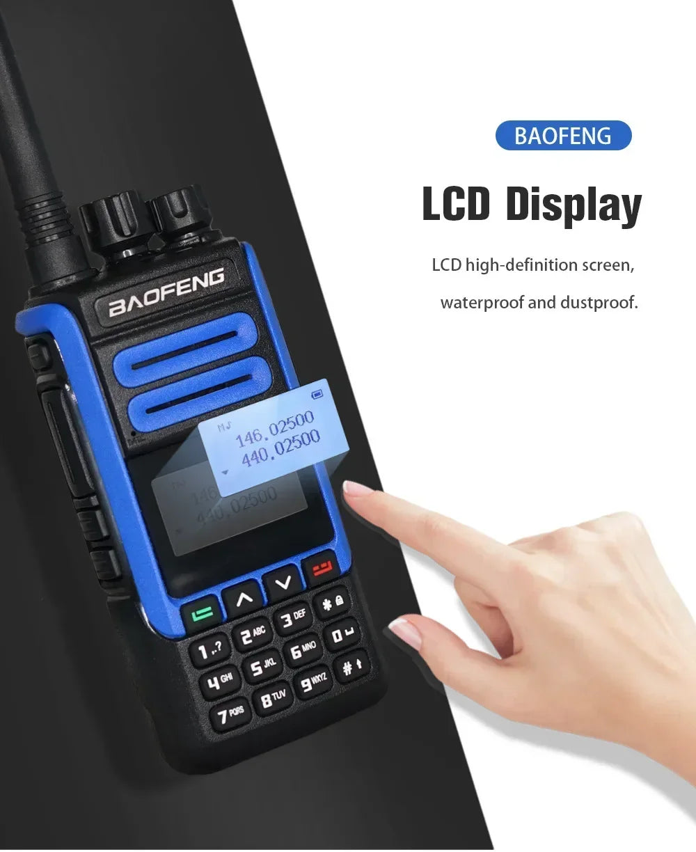 BaoFeng BF-H7 10W Dual Band UHF VHF Portable FM Transceiver Powerful Walkie Talkie Two Way Radio Original