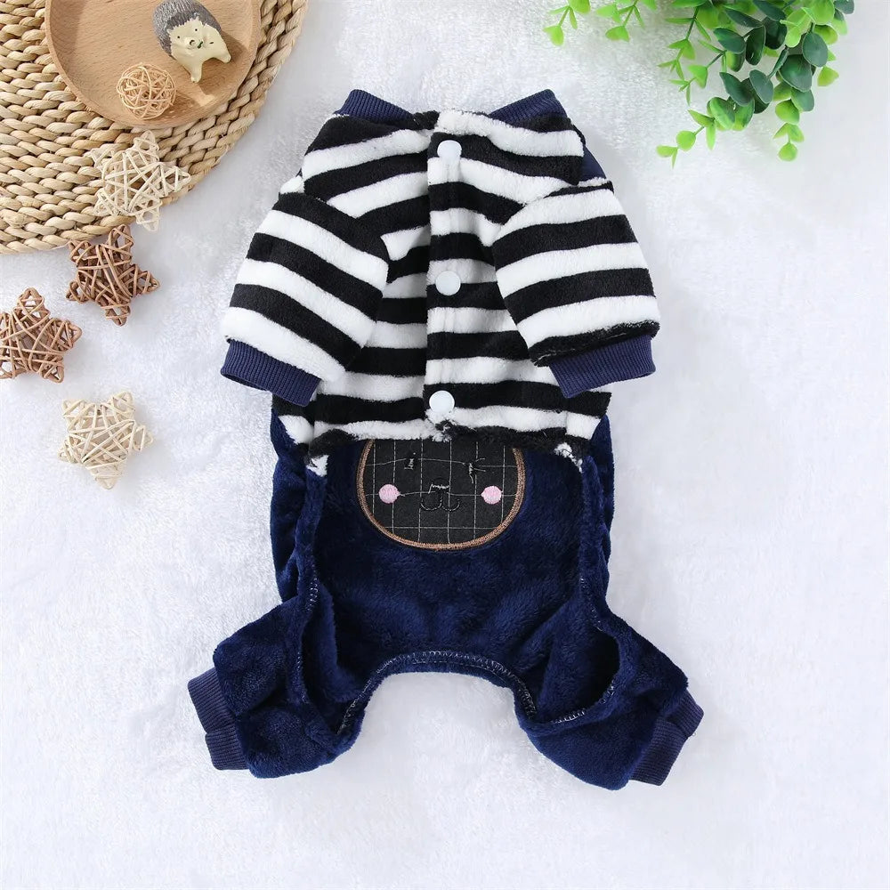 Autumn Winter Pet Dog Soft Fleece Clothes Warm Jumpsuit Coat for Small Medium Large Dog Cat Puppy Jacket Sweater with Leash Ring
