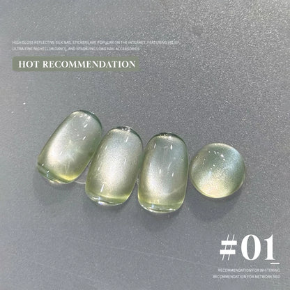 MIANEL 12ML Hit Product Gold Amber Cat Eye Gel Nail Polish 2026 New Blue Glass Beads Cat Eye Gel Nail Green Nails 1-21pcs