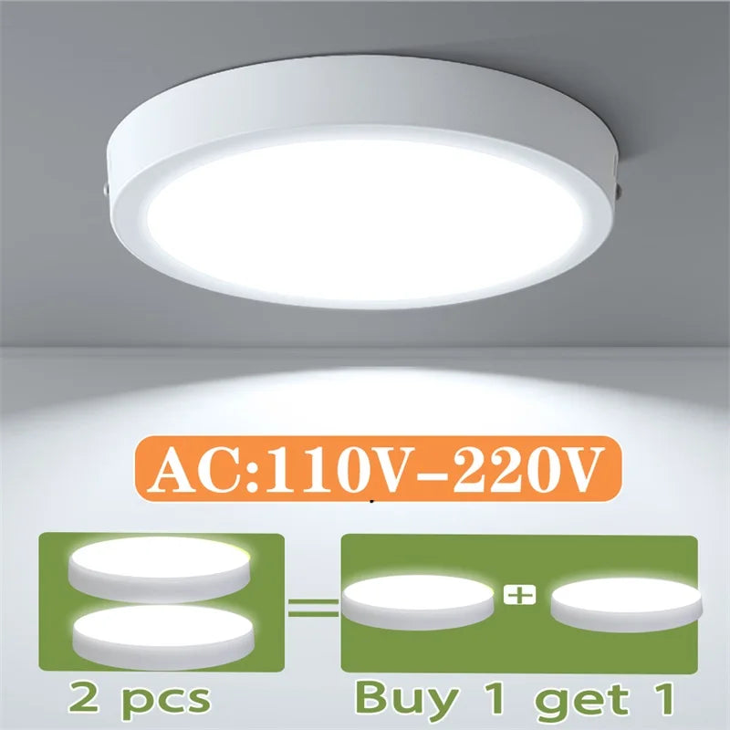 Modern Led Ceiling Lamps 15/20/30W Ceiling Panel Fixtures AC 110V-220V For Room Living Bedroom Kitchen Home Decor Panel Lights