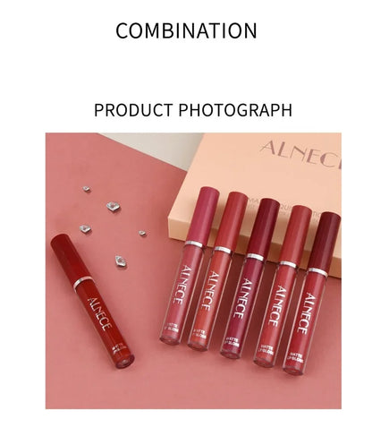 Combination Lipstick Set Makeup for Women Waterproof Long Lasting Cosmetics Matte Velvet Nude Color Lipstick Makeup Gift Box