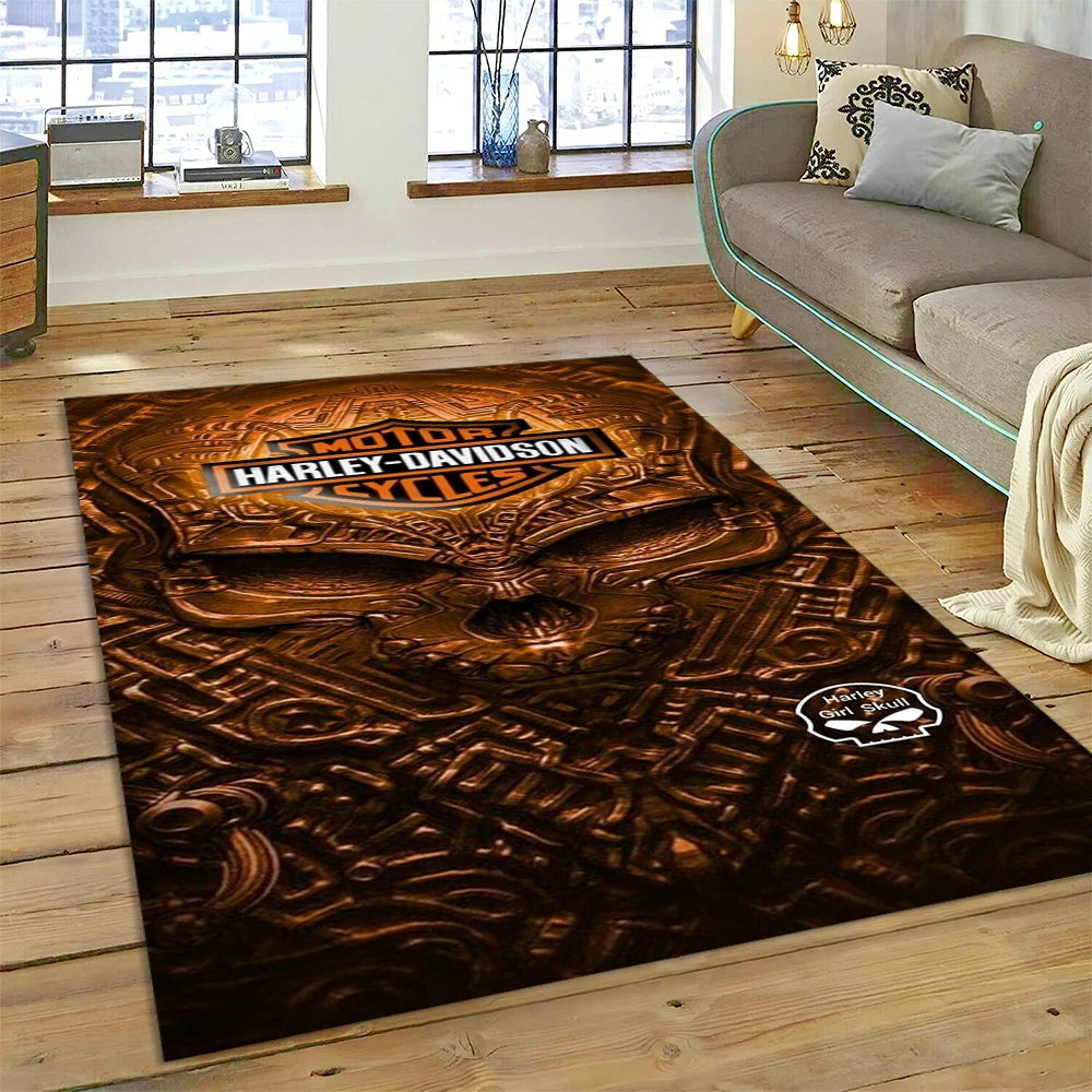 27 Style Harley-y Motorcycle Logo Rug Carpet for Living Room Bedroom Home Decor,floor Mat Non-slip for Sofa Doormat Gift kids